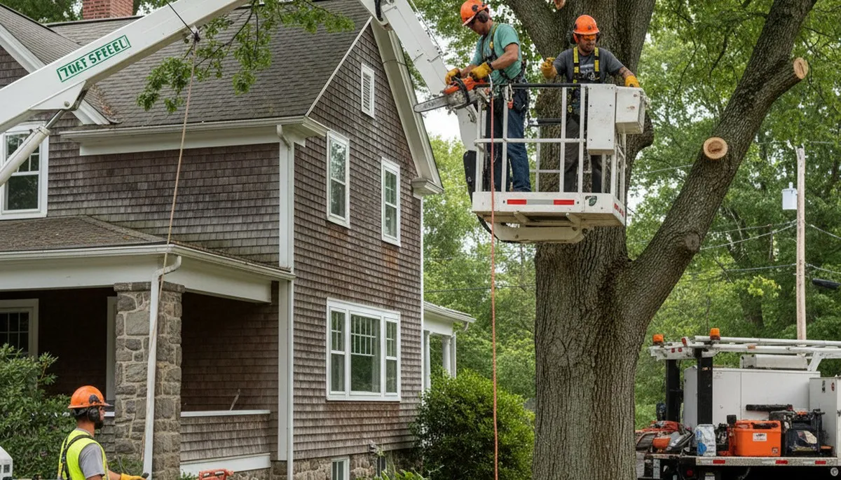 Tree service crew in Pittsburgh, PA providing professional tree removal and trimming services
