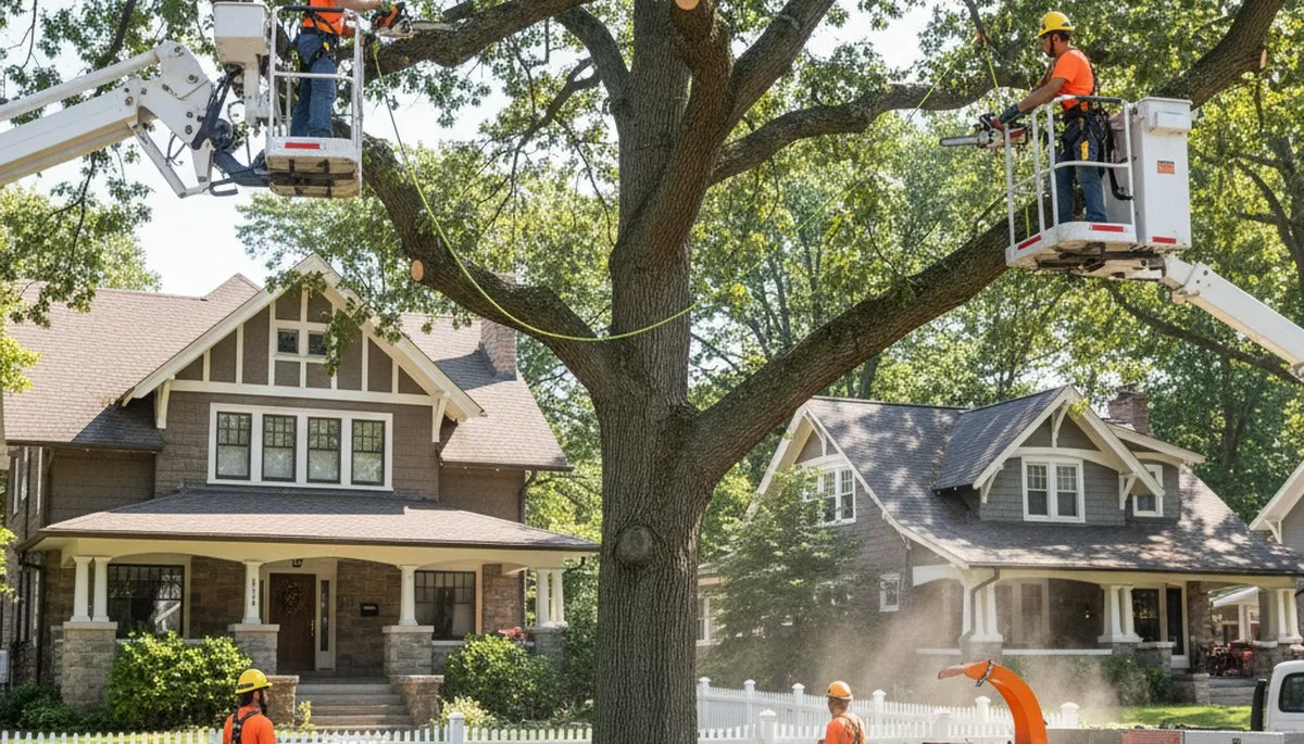 Tree service crew in Pittsburgh, PA providing professional tree removal and trimming services