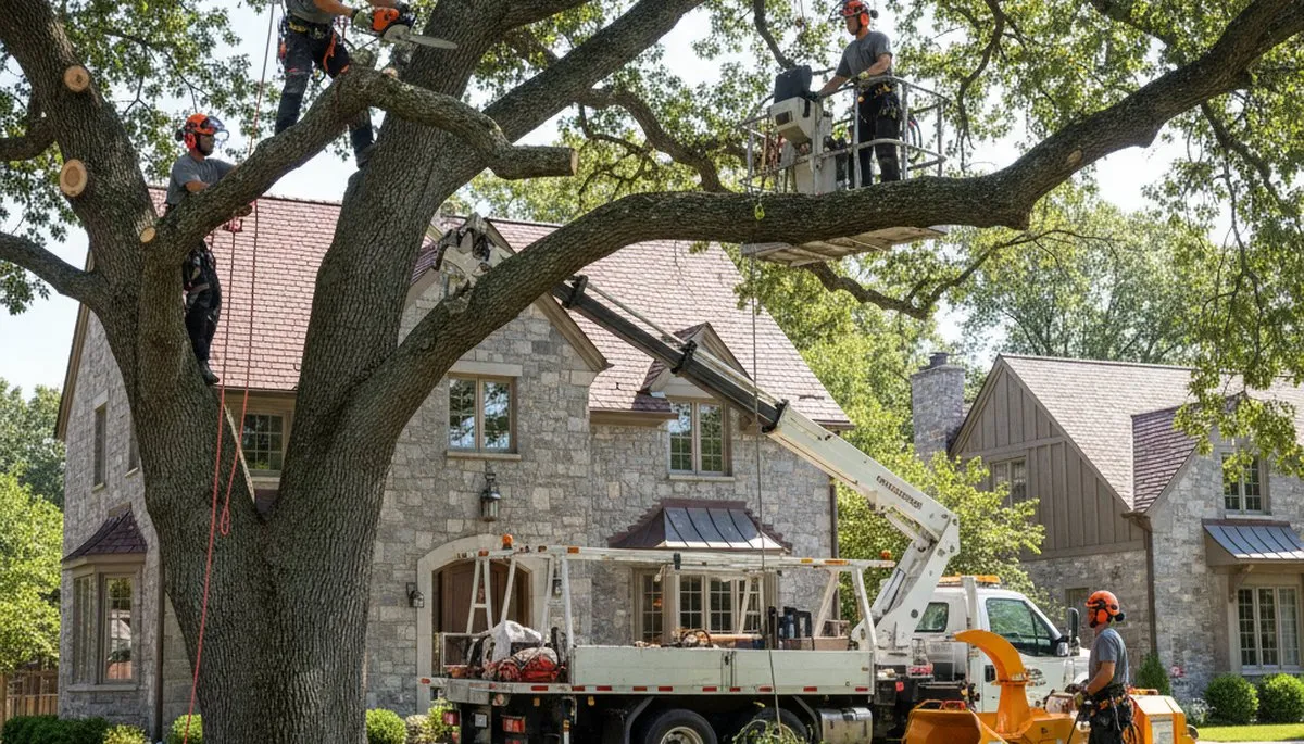 Tree service crew in Pittsburgh, PA providing professional tree trimming and removal
