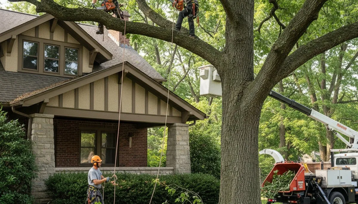 Tree service crew in Pittsburgh, PA providing professional tree trimming and removal