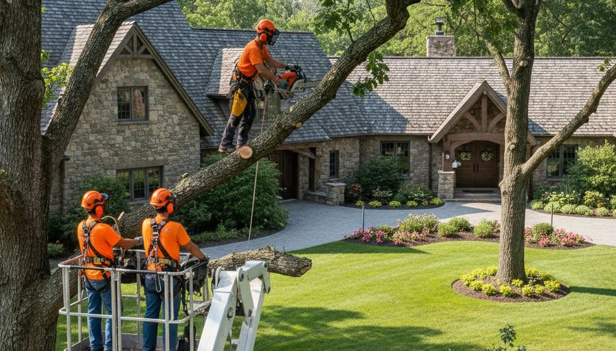 Tree service crew in Pittsburgh, PA providing professional tree removal and trimming services