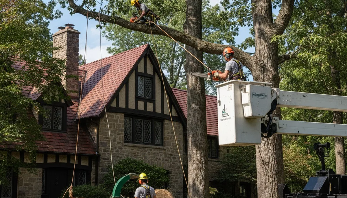 Tree service crew in Pittsburgh, PA providing professional tree removal and trimming services